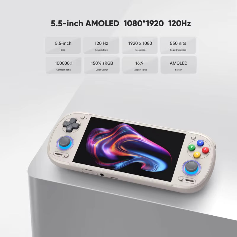 6 Official Android Handheld Gaming Console 5.5 Inch 1080P 120Hz AMOLED Screen