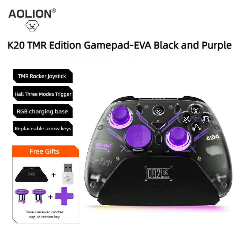 Aolion K10 for Switch 2 Gaming Controller with Charging Dock RGB Wireless Gamepad Hall Joystick Trigger for NS Switch/Pc/Phone