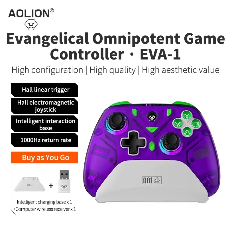 Aolion K10 for Switch 2 Gaming Controller with Charging Dock RGB Wireless Gamepad Hall Joystick Trigger for NS Switch/Pc/Phone