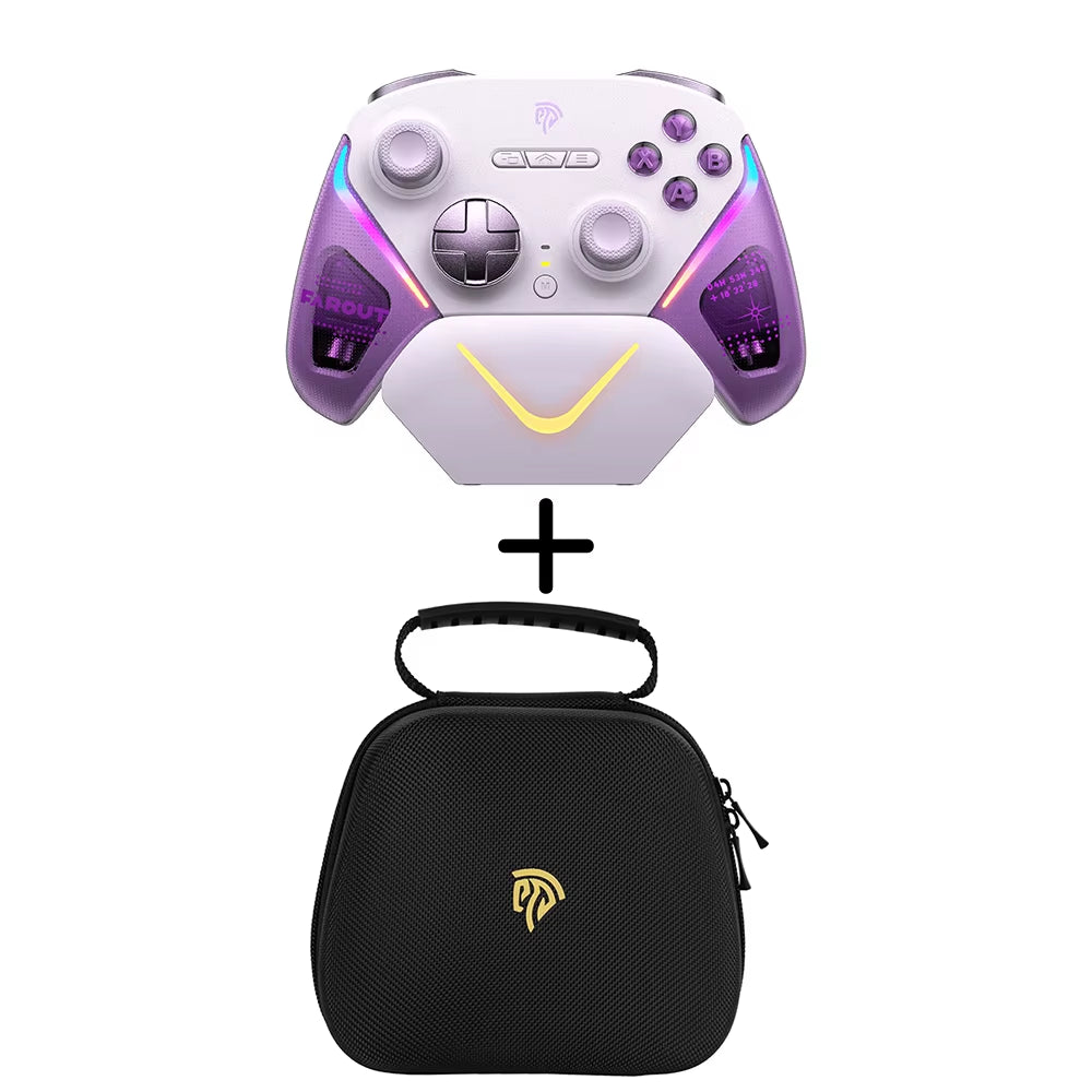 Easysmx D10 Wireless Gamepd TMR Sticks Charging Dock Controller Compatible with Pc/Switch/Phone/Steam/Tv, Dual-Mode Triggers