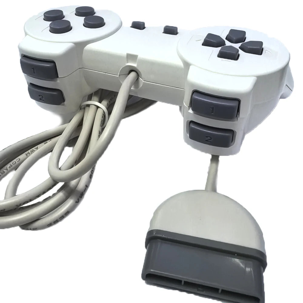 Contrôleur de jeu classique pour PS1 pour contrôleur de jeu PlayStation1, manette de jeu filaire, couleur blanche