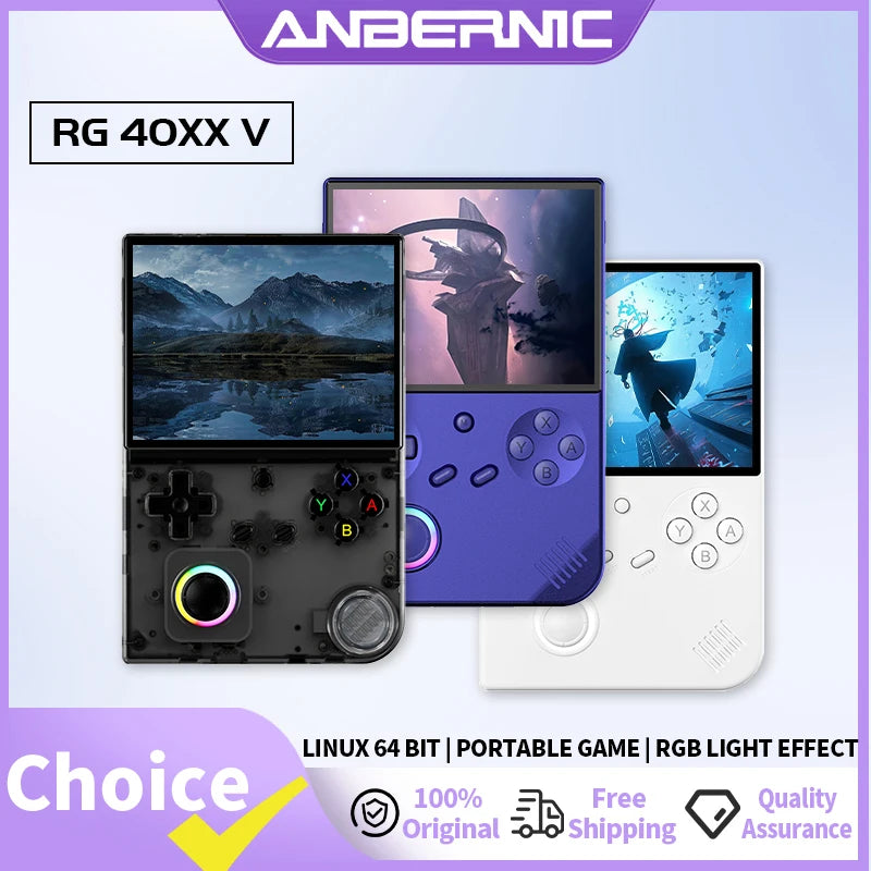 Console de jeu portable rétro Linux RG40XXV 64 bits, écran IPS 4.0, prend en charge la sortie 5g Bluetooth HD, batterie 3200mah