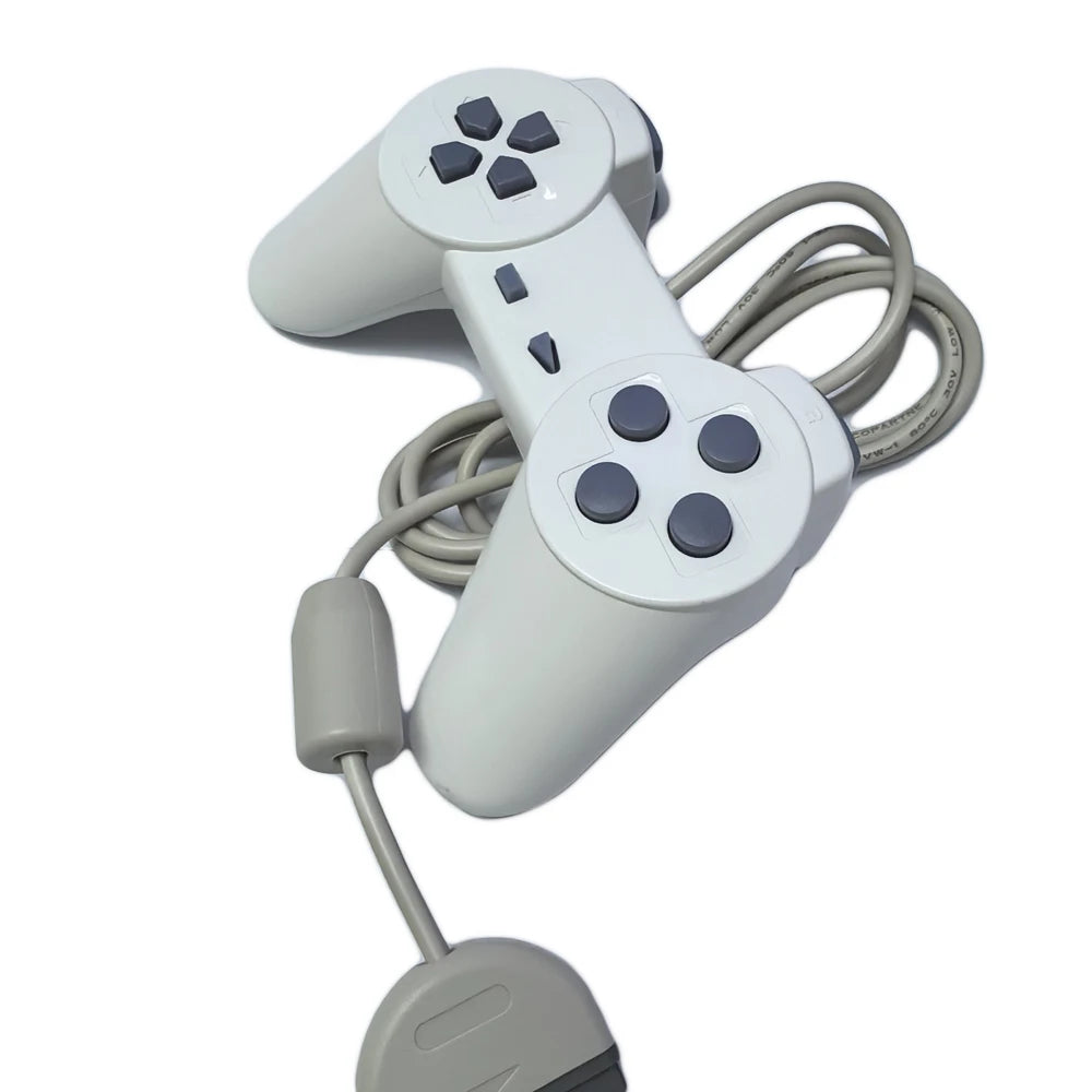 Contrôleur de jeu classique pour PS1 pour contrôleur de jeu PlayStation1, manette de jeu filaire, couleur blanche