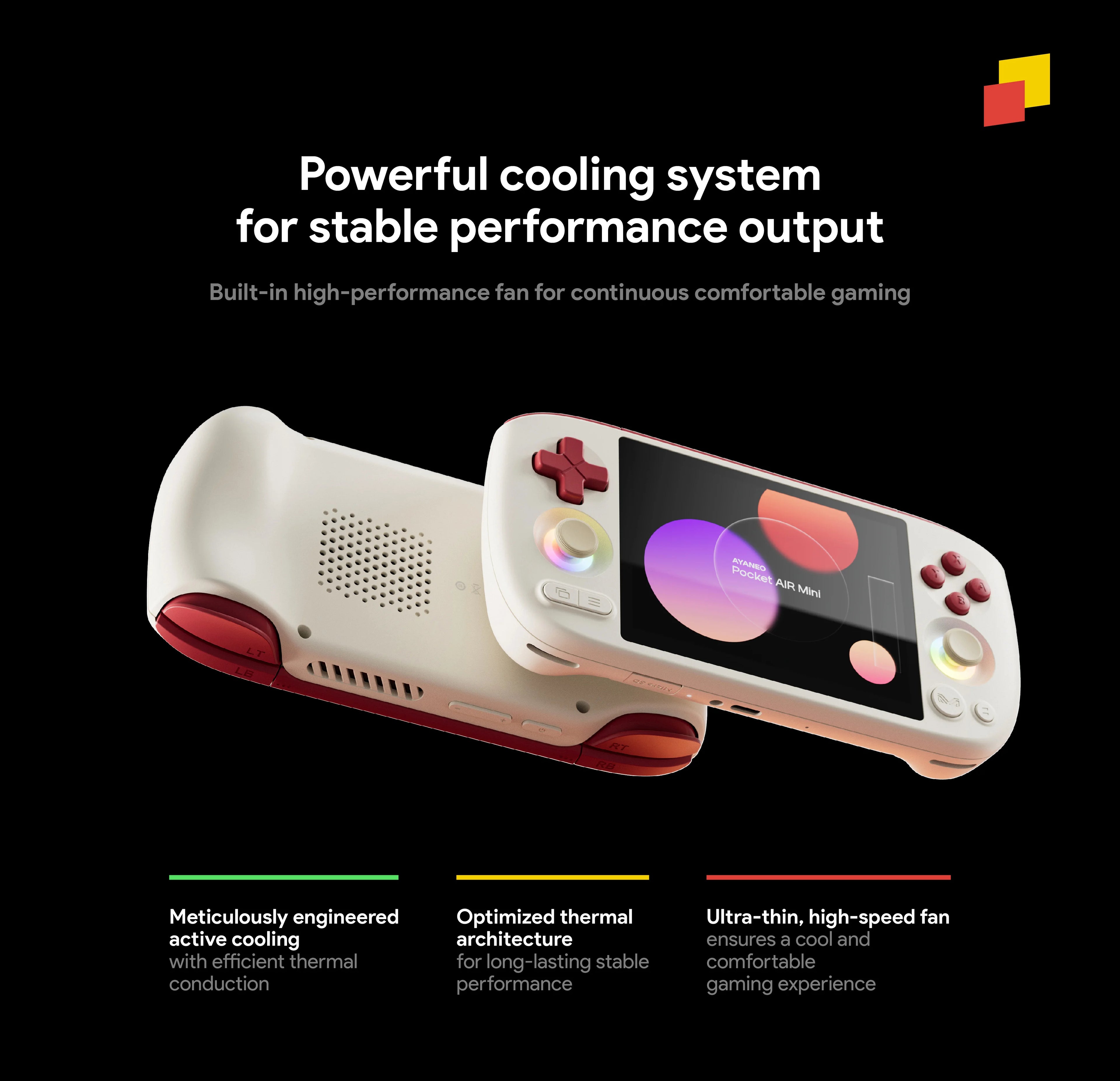 AYANEO Pocket AIR Mini Console de Jeu Rétro Portable avec Écran 4,2 pouces 4:3, Joysticks et Triggers Hall, MTK Helio G90T