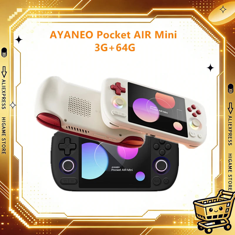 AYANEO 64G Hall Joystick Consoles rétro de poche AIR Mini Écran 4,2 pouces Consoles de jeu portables rétro Android MTK Helio G90T