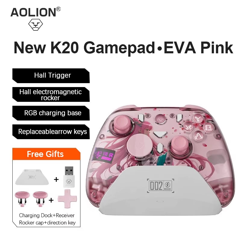 Aolion K10 for Switch 2 Gaming Controller with Charging Dock RGB Wireless Gamepad Hall Joystick Trigger for NS Switch/Pc/Phone