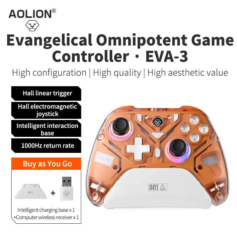 Aolion K10 for Switch 2 Gaming Controller with Charging Dock RGB Wireless Gamepad Hall Joystick Trigger for NS Switch/Pc/Phone